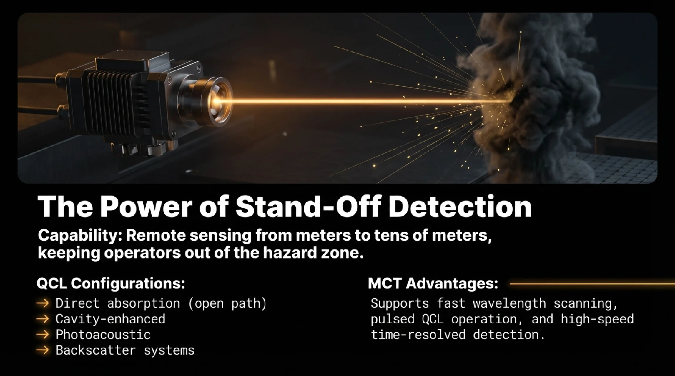 Stand-off mid-infrared detection concept