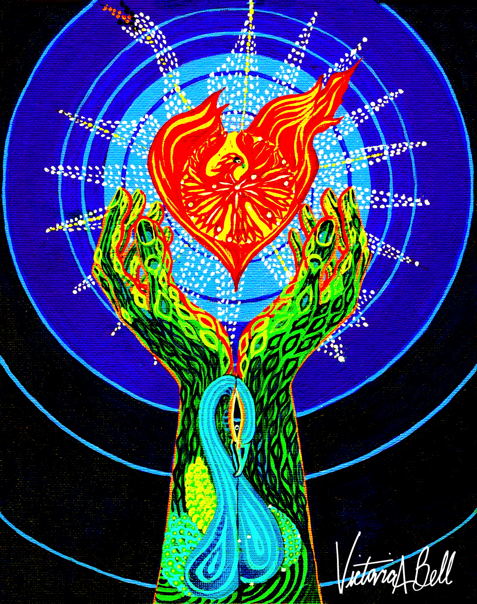 Three Little Birds artwork by Victoria Bell
